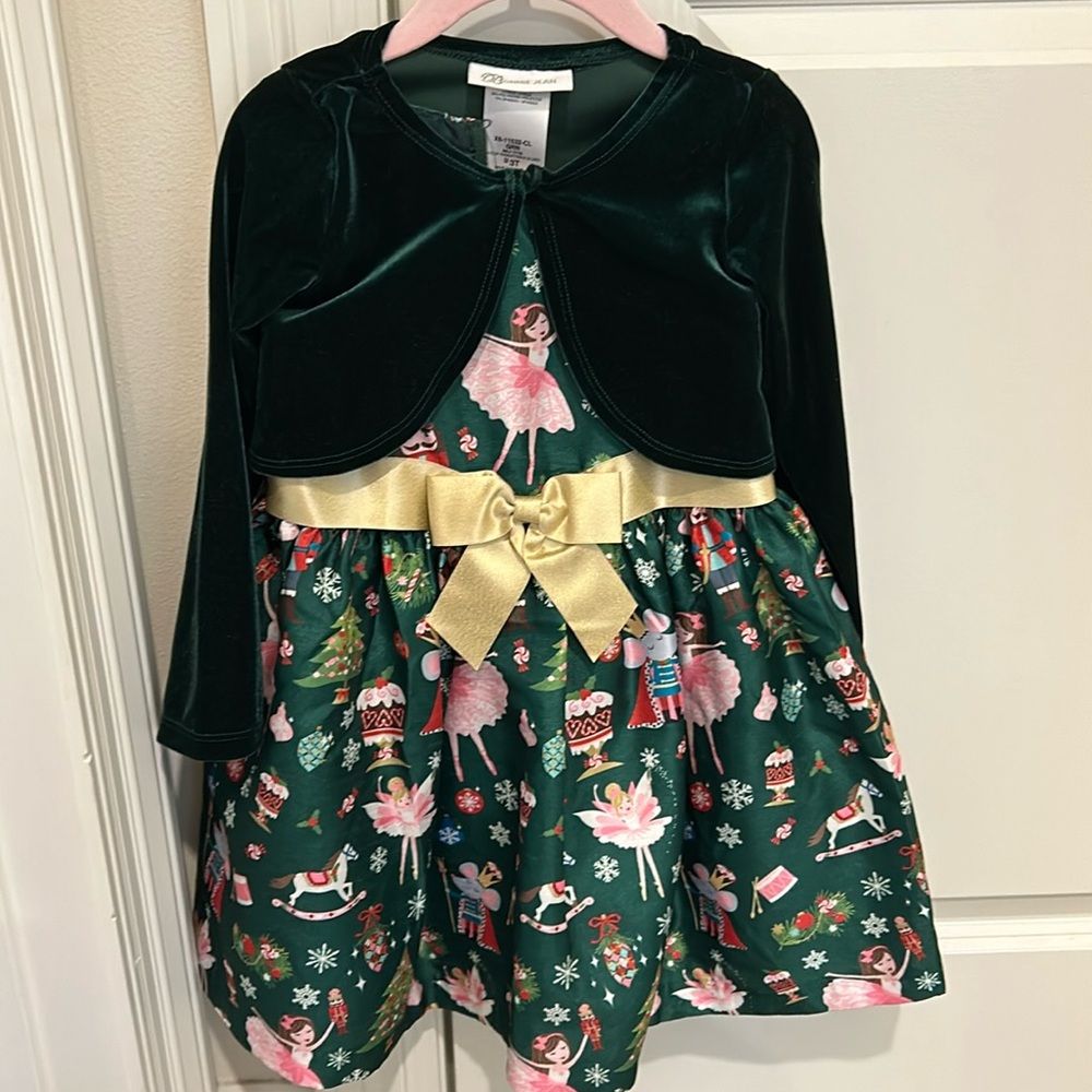 Christmas dress with matching thing cardigan